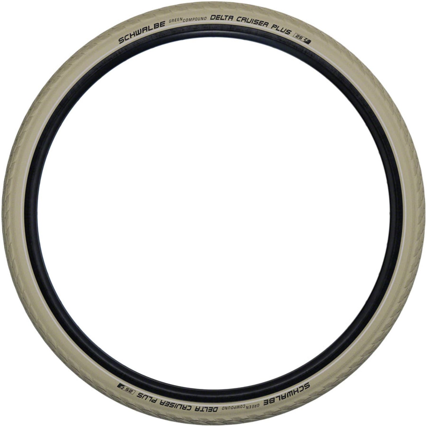 Schwalbe Delta Cruiser Plus Tire - 700 x 35, Clincher, Wire, Creme/Reflective 11159007_1357296