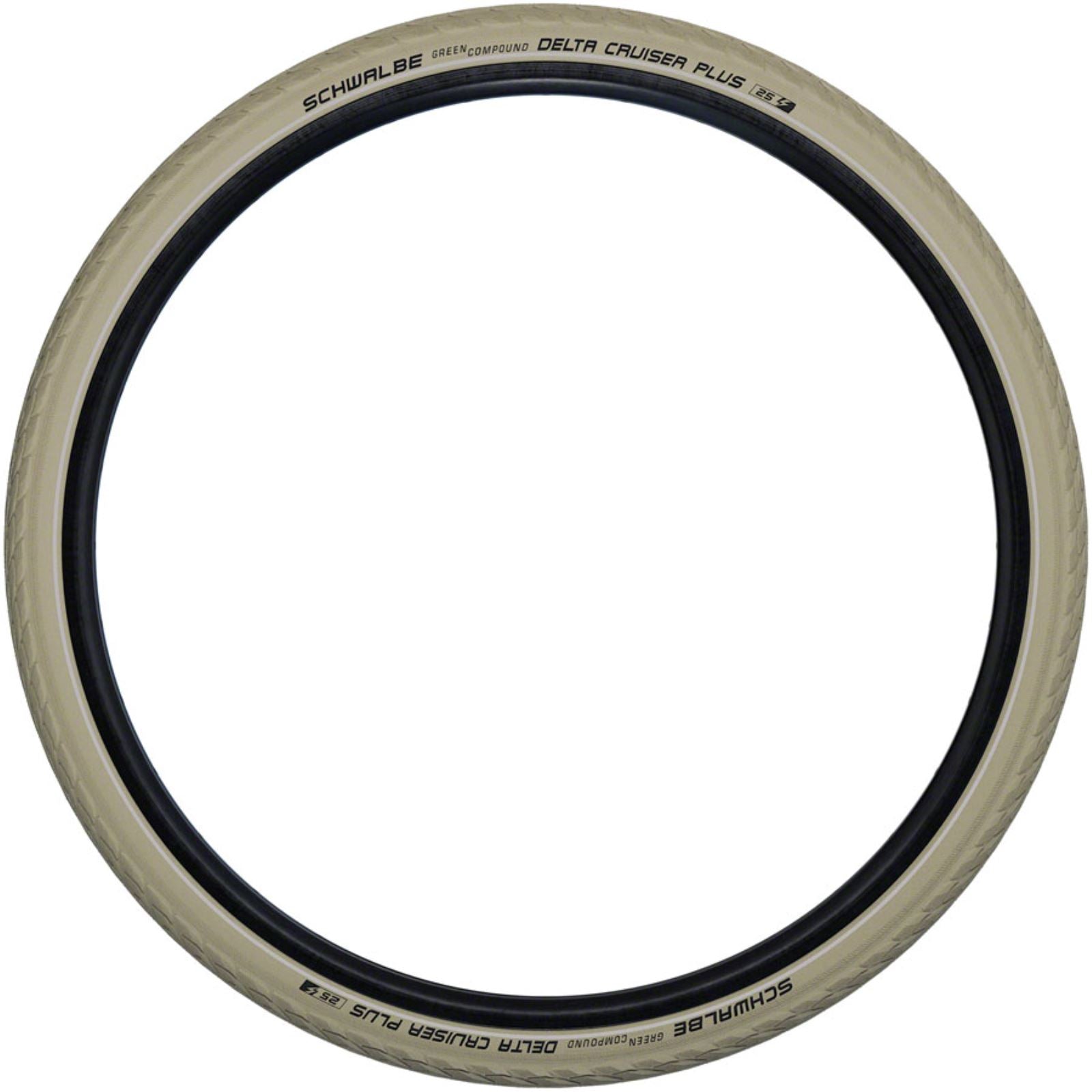 Schwalbe Delta Cruiser Plus Tire - 700 x 35, Clincher, Wire, Creme/Reflective 11159007_1357296