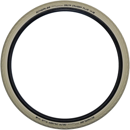 Schwalbe Delta Cruiser Plus Tire - 700 x 35, Clincher, Wire, Creme/Reflective 11159007_1357296