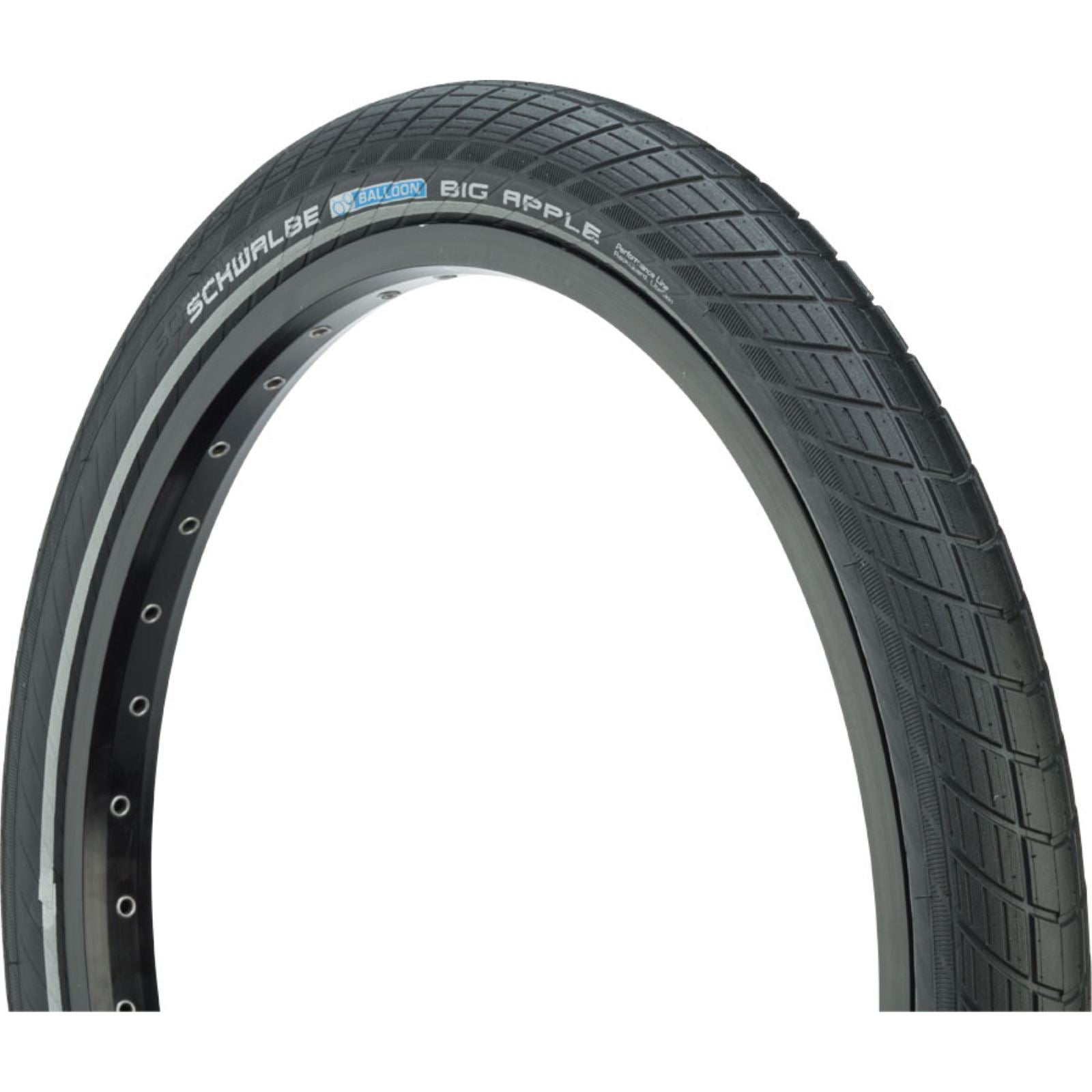 Schwalbe Big Apple Tire - 24 x 2, Clincher, Wire, Black/Reflective 11100302_1357490