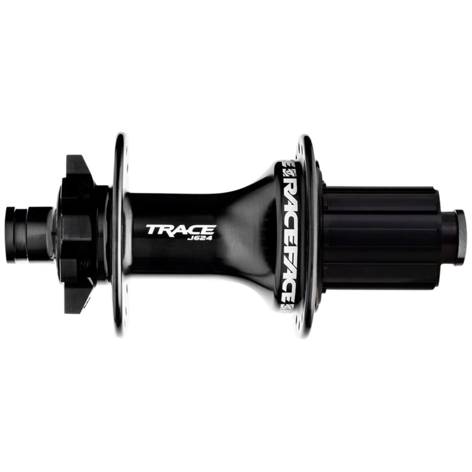 Race Face Trace J-Bend 624 Rear Hub - 12 x 148mm, 6-Bolt, Black, 32H [MPN: HUB21T148X32HSHIBLKR]_1357886