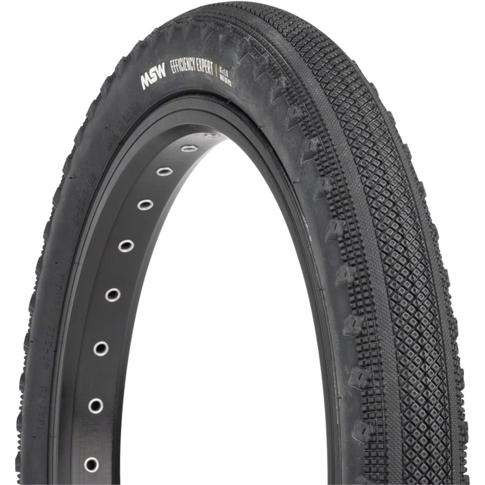 MSW Efficiency Expert Tire - 16 x 1.75 - Black - Rigid Wire Bead - 33tpi [MPN: 17-000533]_1360083