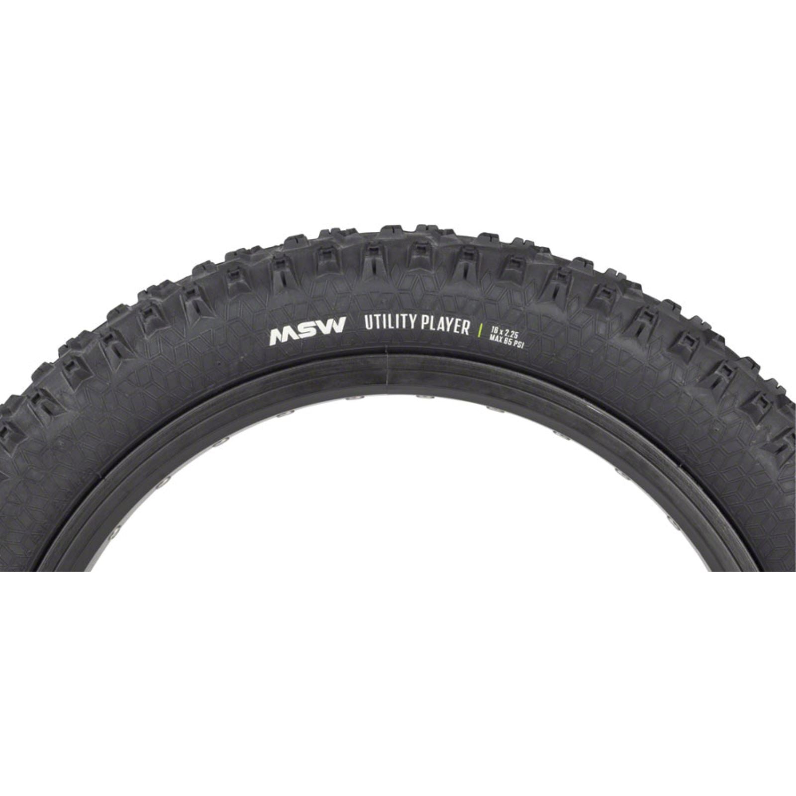 MSW Utility Player Tire - 16 x 2.25 - Black - Folding Wire Bead - 33tpi [MPN: 17-000404]_1360161