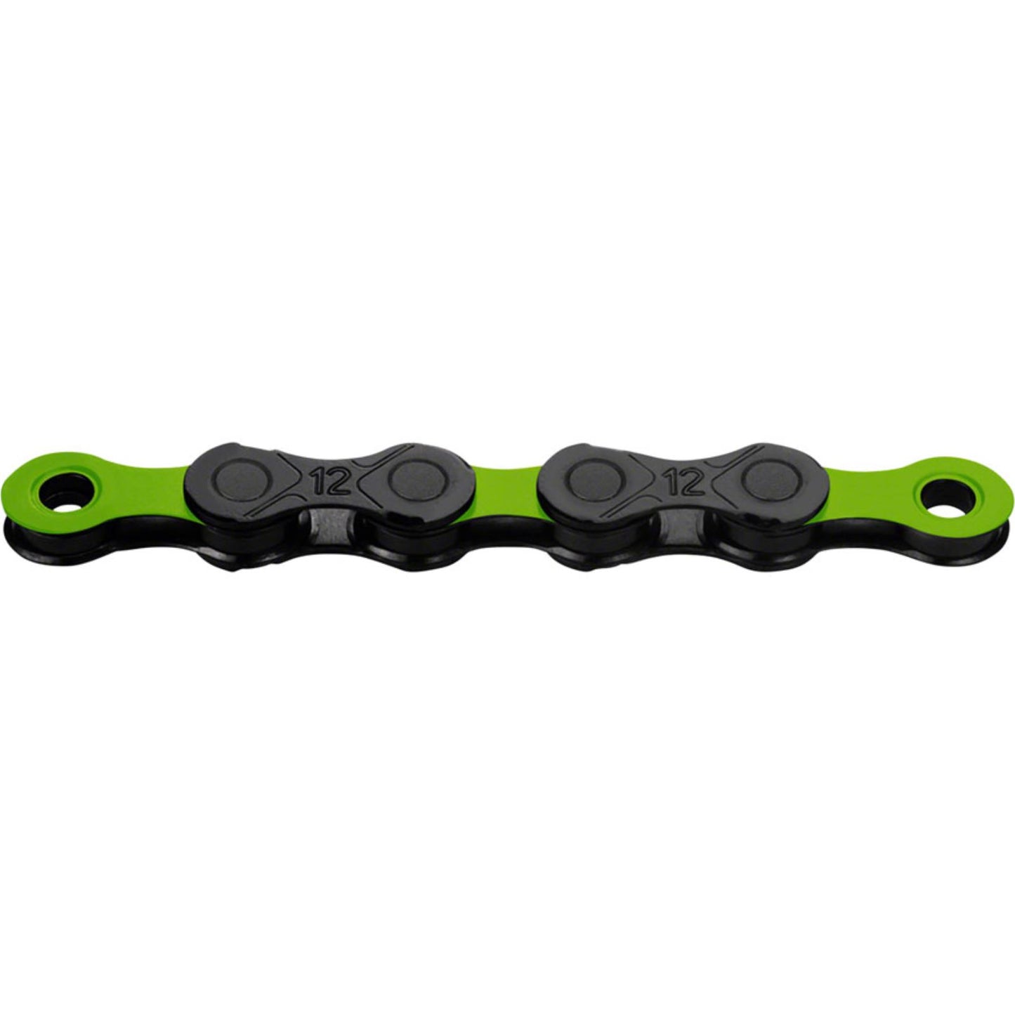 KMC DLC 12 Chain - 12-Speed, 126 Links, Black/Green [MPN: CN12716]_1360345