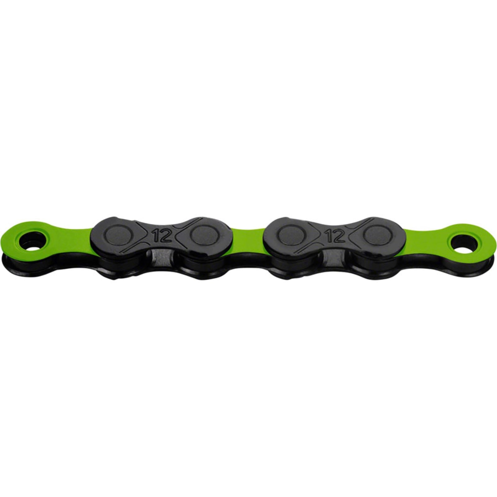 KMC DLC 12 Chain - 12-Speed, 126 Links, Black/Green [MPN: CN12716]_1360345