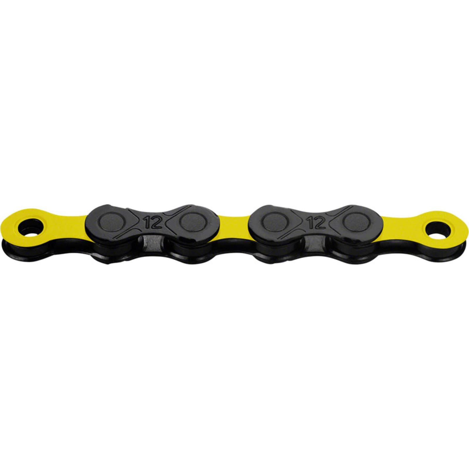 KMC DLC 12 Chain - 12-Speed, 126 Links, Black/Yellow [MPN: CN12617]_1360350