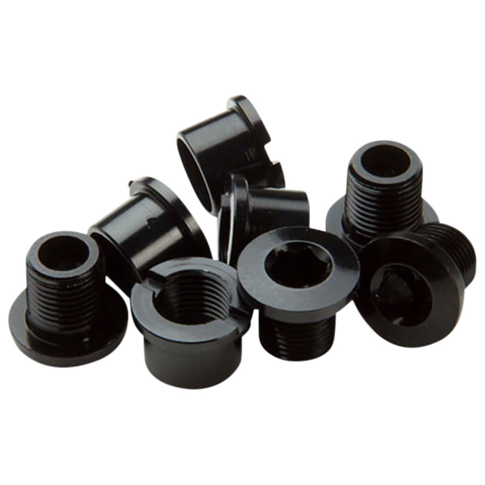 Race Face Chainring Bolt/Nut Set - M8 x 8.5mm - Hex - Aluminum - Black - Set of 4 [MPN: A10061]_1360976