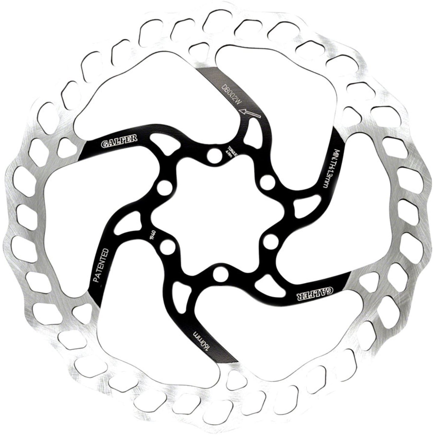 Galfer MTB Disc Brake Rotor - 160mm, 6-Bolt, 1.8mm [MPN: DB002W]_1361189