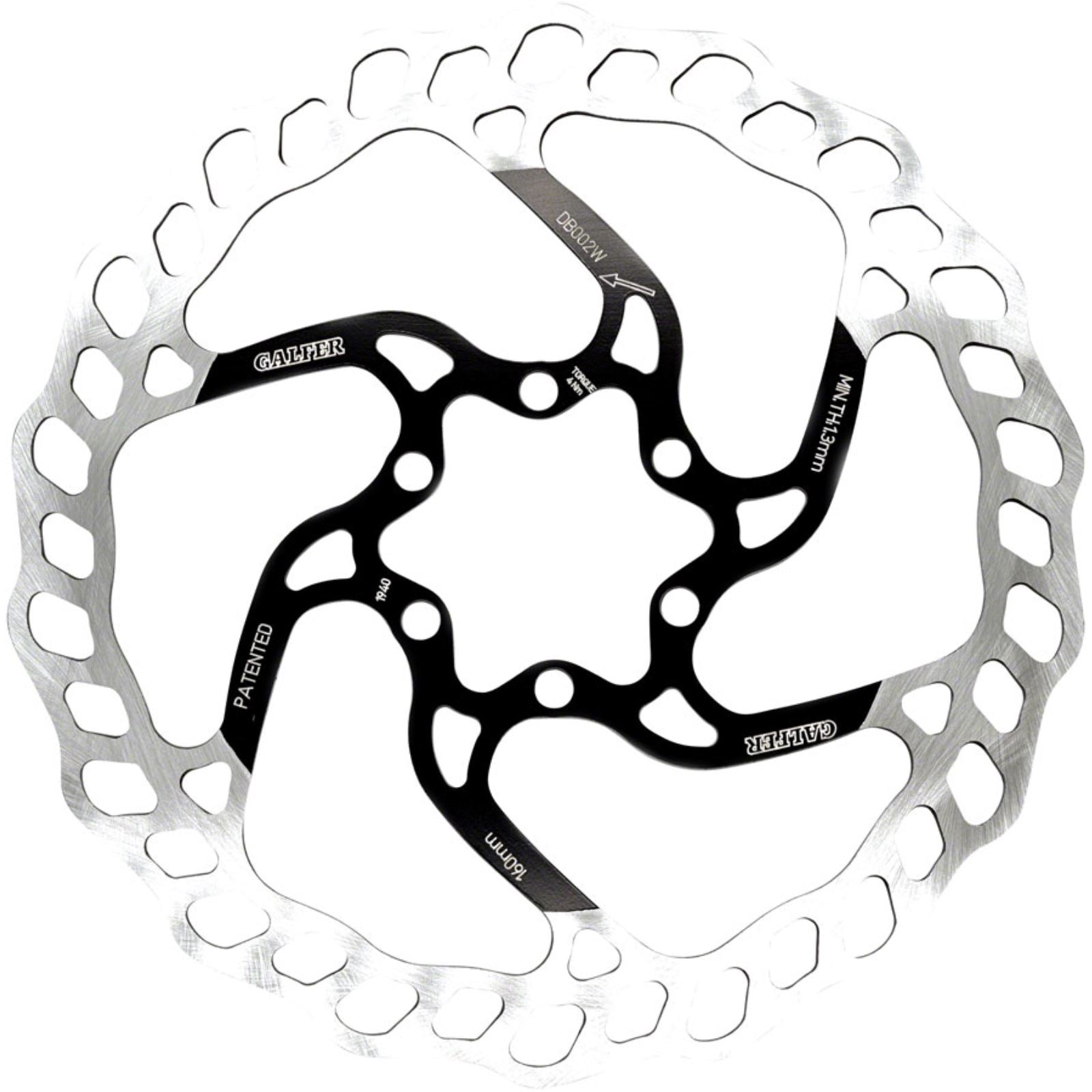 Galfer MTB Disc Brake Rotor - 160mm, 6-Bolt, 1.8mm [MPN: DB002W]_1361189