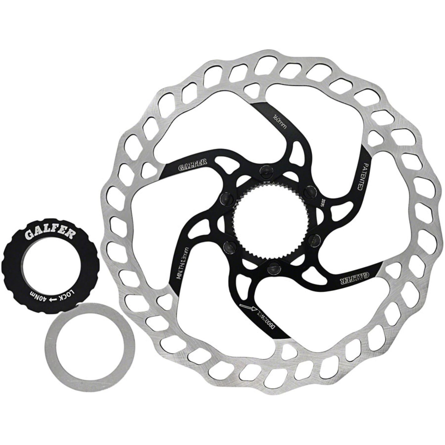 Galfer MTB Disc Brake Rotor - 160mm, Centerlock, 1.8mm [MPN: DB002WCL]_1361264