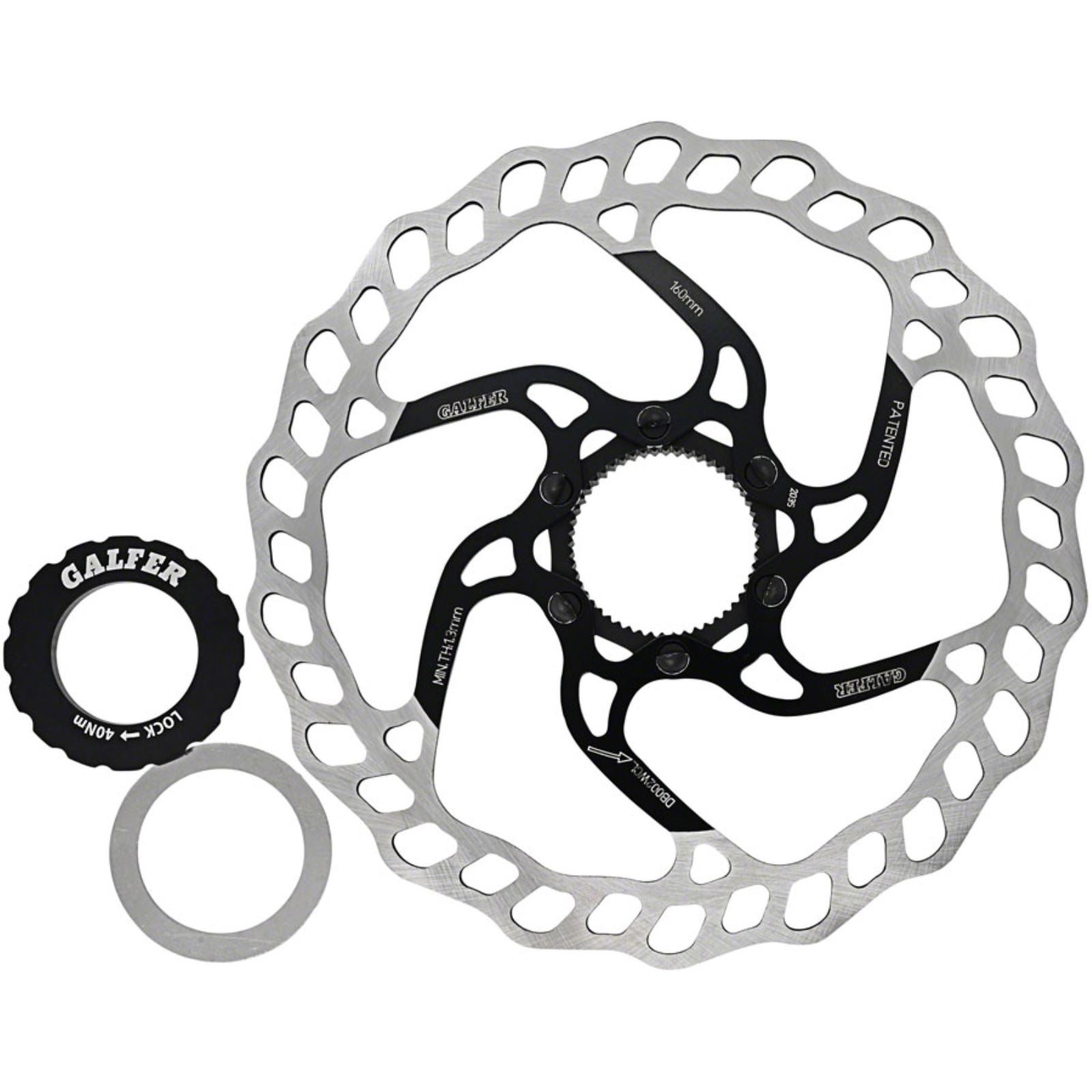 Galfer MTB Disc Brake Rotor - 160mm, Centerlock, 1.8mm [MPN: DB002WCL]_1361264