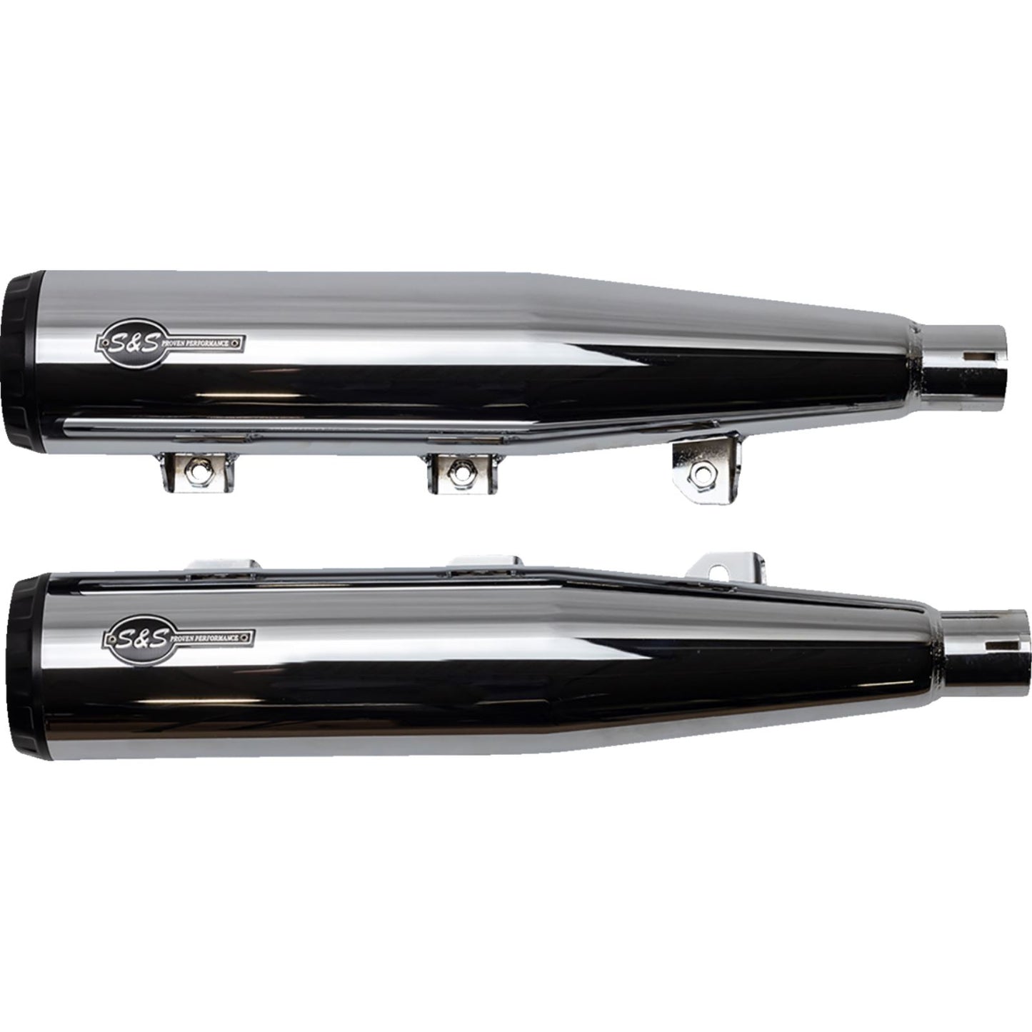 S&S Cycle Grand National Slip-On Mufflers - Chrome - 49-State 4110-156_1363761