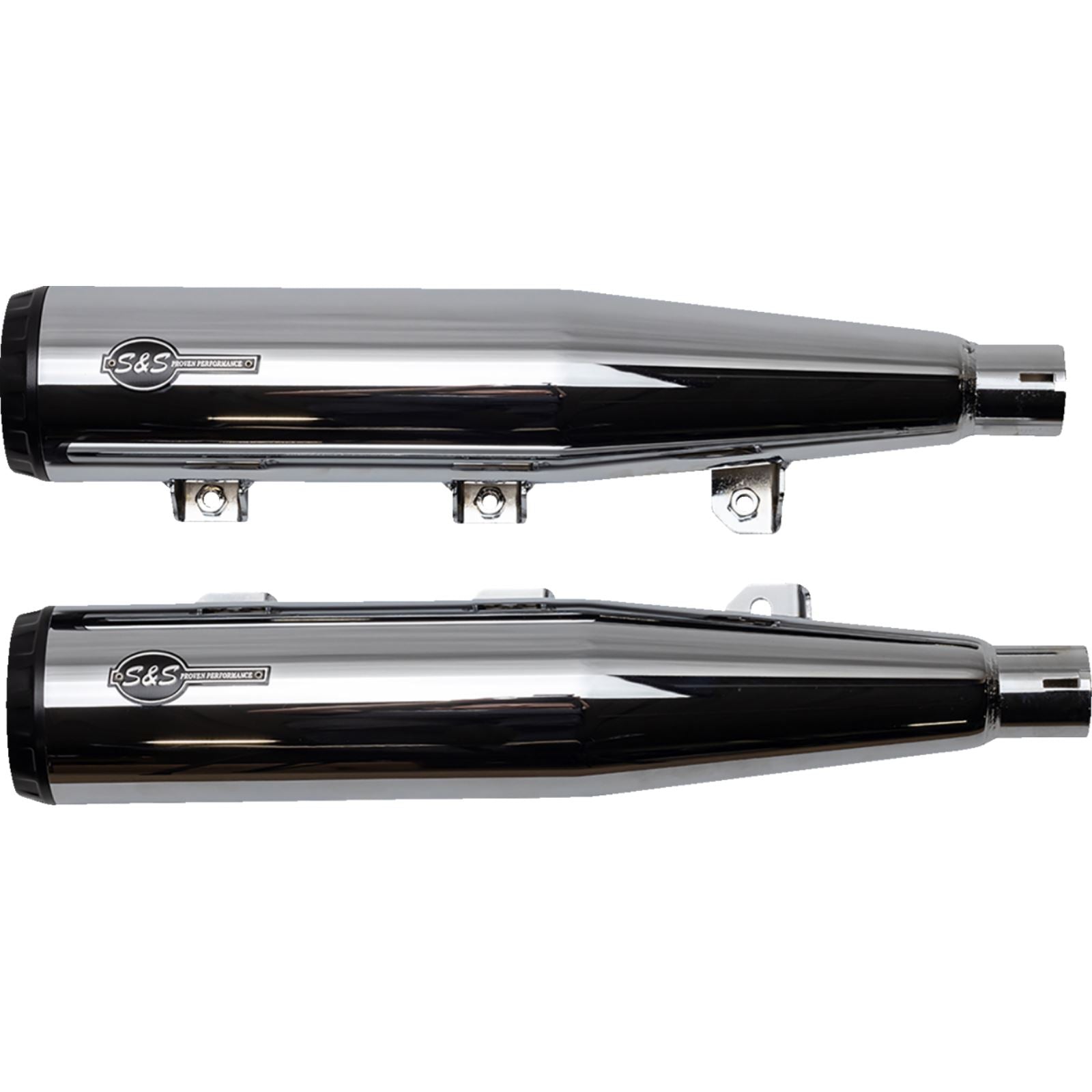 S&S Cycle Grand National Slip-On Mufflers - Chrome - Race Only 4110-156-R_1363764