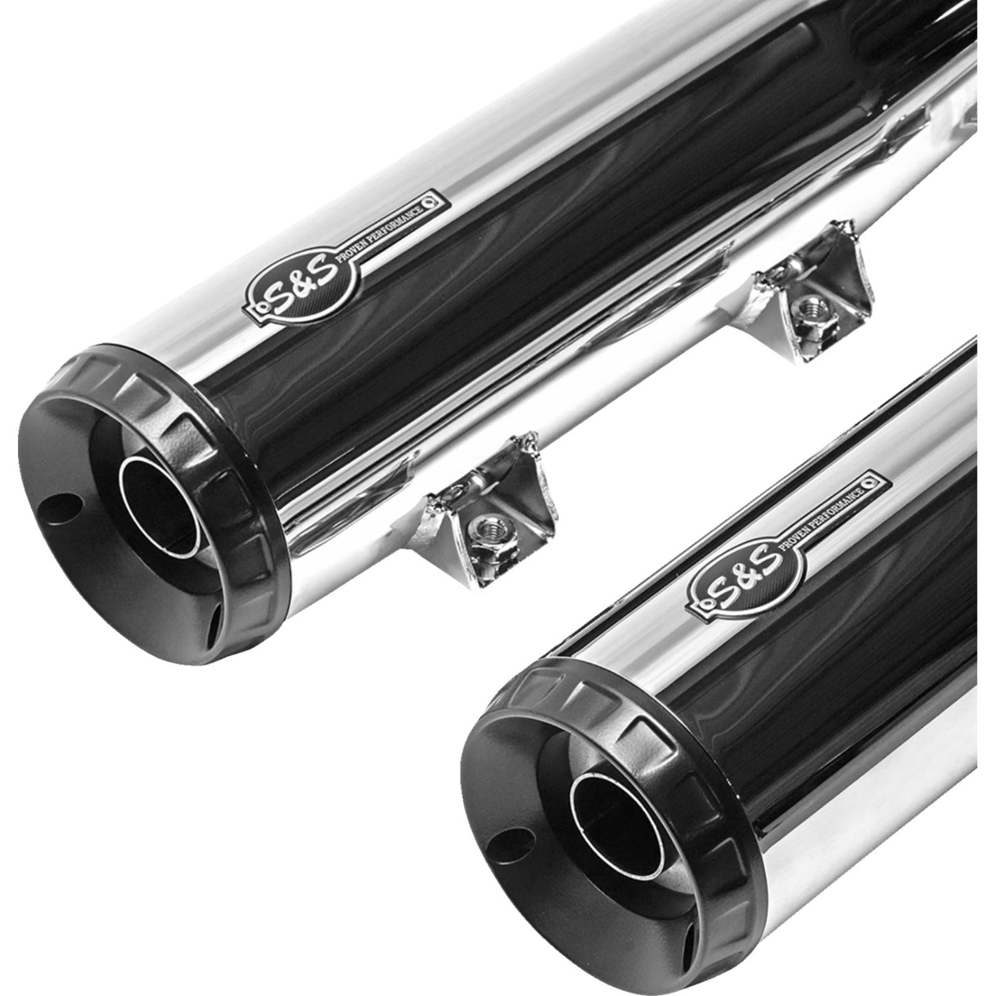 S&S Cycle Grand National Slip-On Mufflers - Chrome - Race Only 4110-156-R_1363765