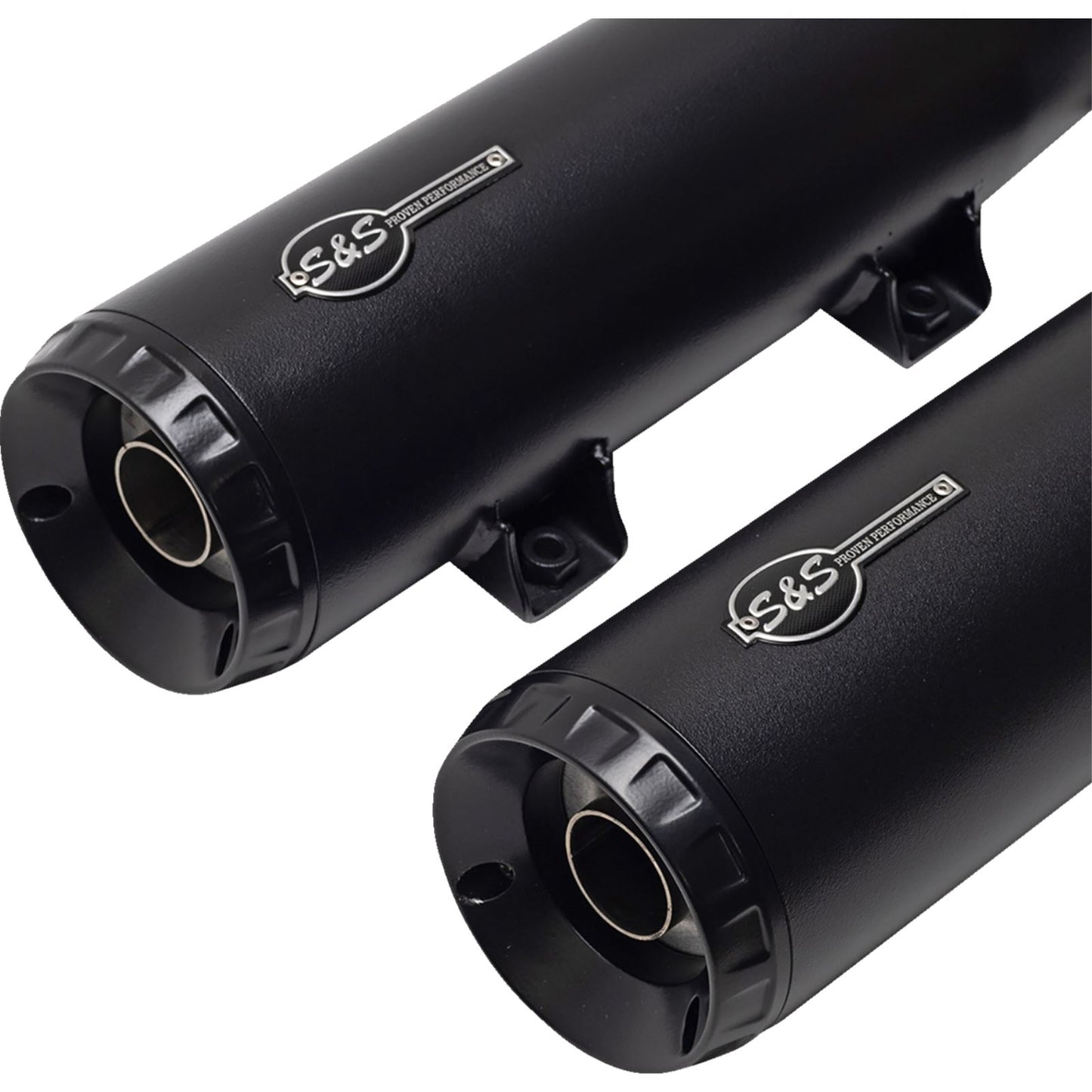S&S Cycle Grand National Slip-On Mufflers - Black - 49-State 4110-266_1363768