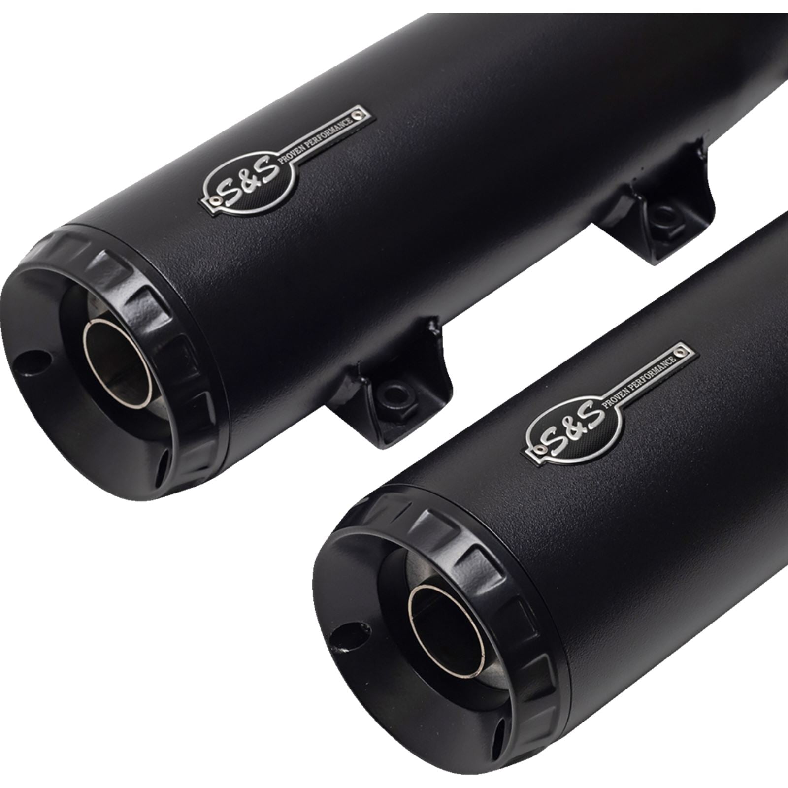 S&S Cycle Grand National Slip-On Mufflers - Black - 49-State 4110-266_1363768