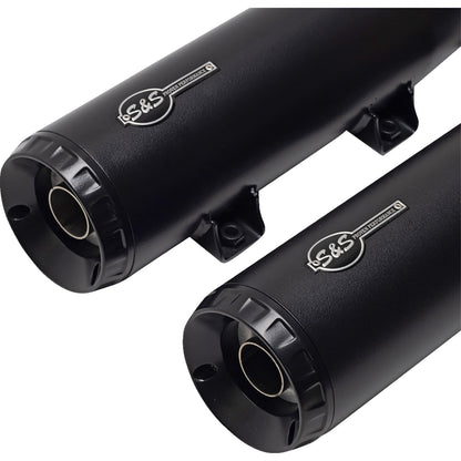 S&S Cycle Grand National Slip-On Mufflers - Black - 49-State 4110-266_1363768