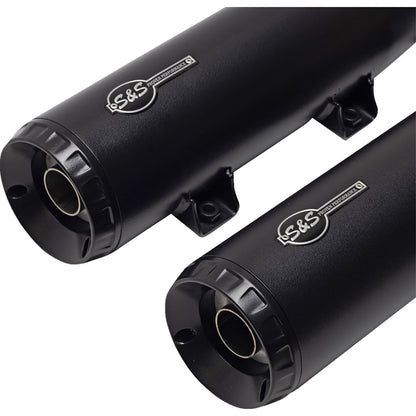 S&S Cycle Grand National Slip-On Mufflers - Black - Race Only [MPN: 4110-266-R]_1363771