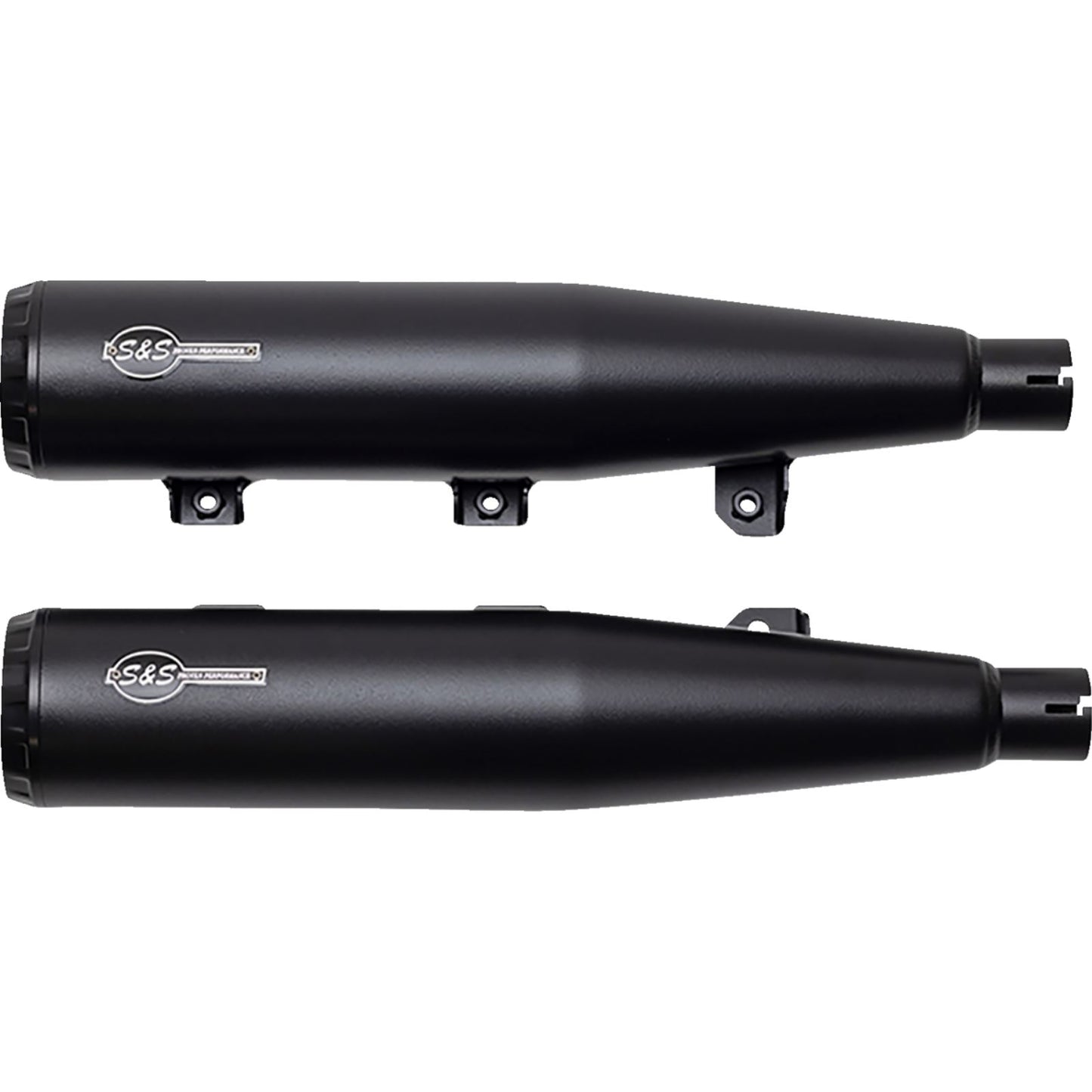 S&S Cycle Grand National Slip-On Mufflers - Black - Race Only [MPN: 4110-266-R]_1363700