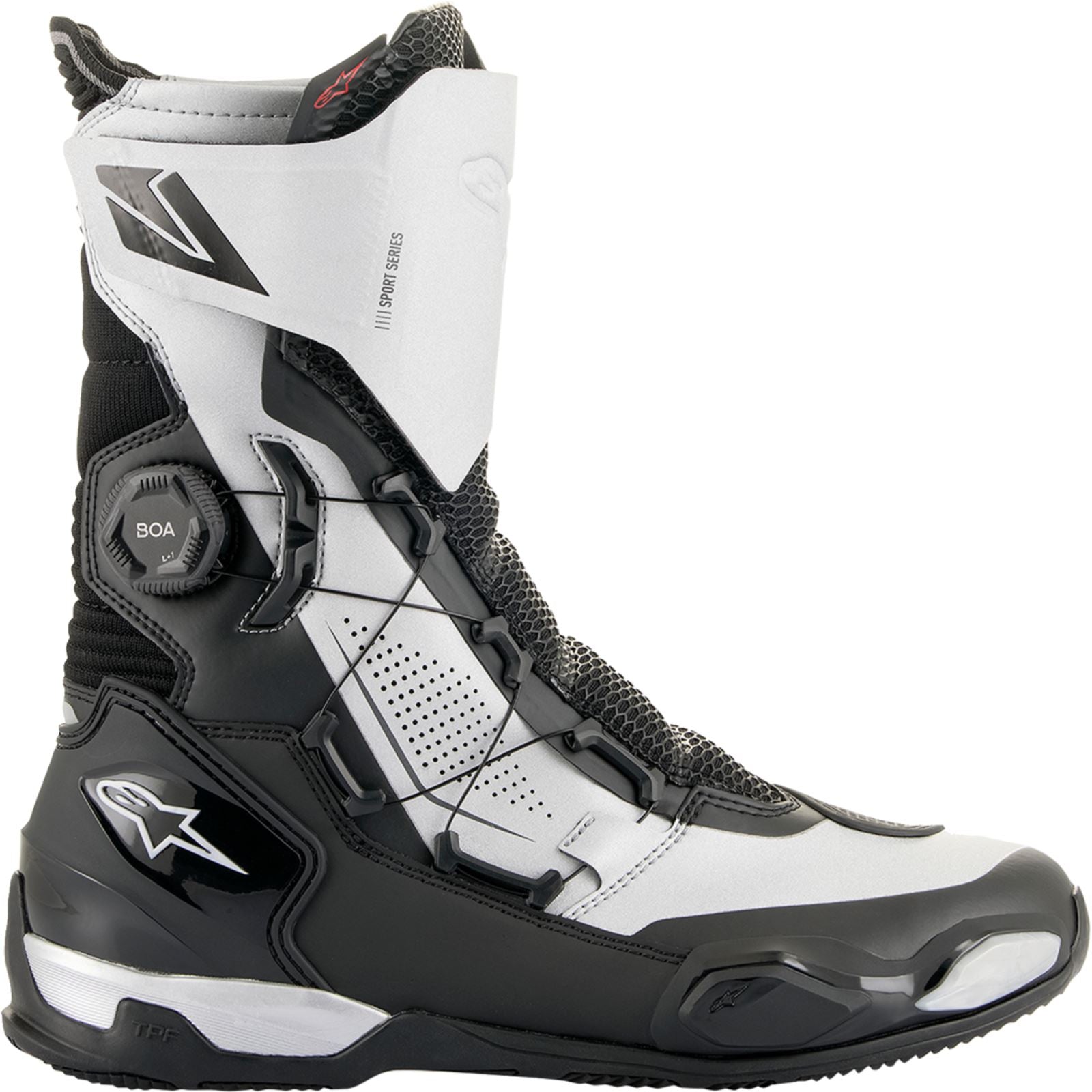 Alpinestars SP-X BOA Boots - Black/Silver - US Size 12 [MPN: 2222024-119-47]_1364229