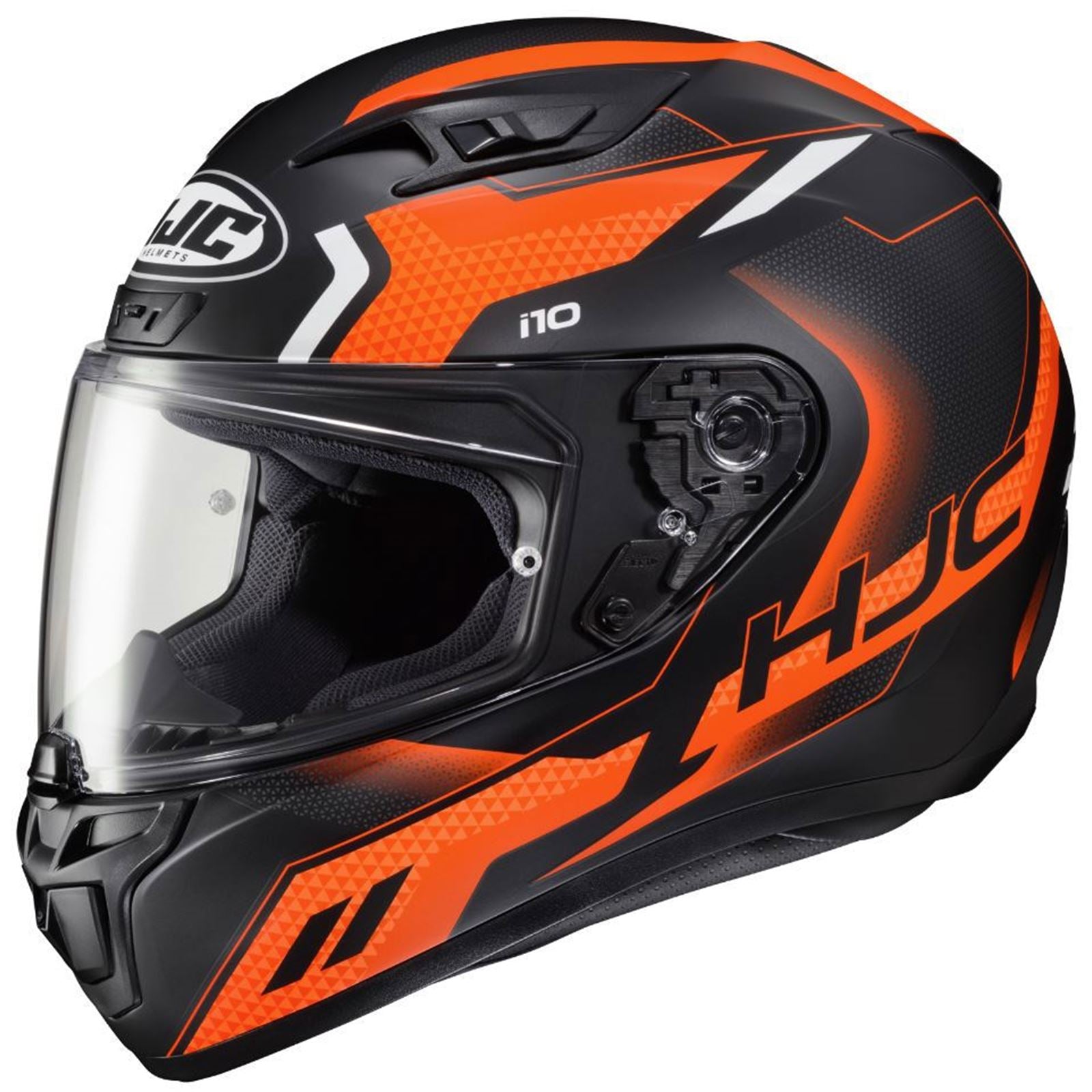 HJC i10 Robust - Full Face Street Helmet - MC-7SF - Black/Orange/White_1377802