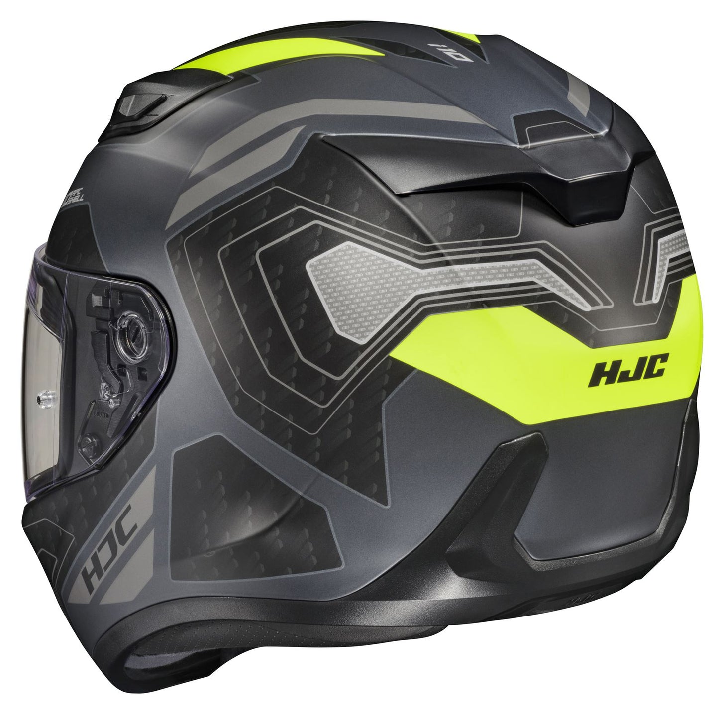 HJC i10 Sonar - Full Face Street Helmet - MC-3HSF - Black/Grey/Hi-Vis Yellow_1436967