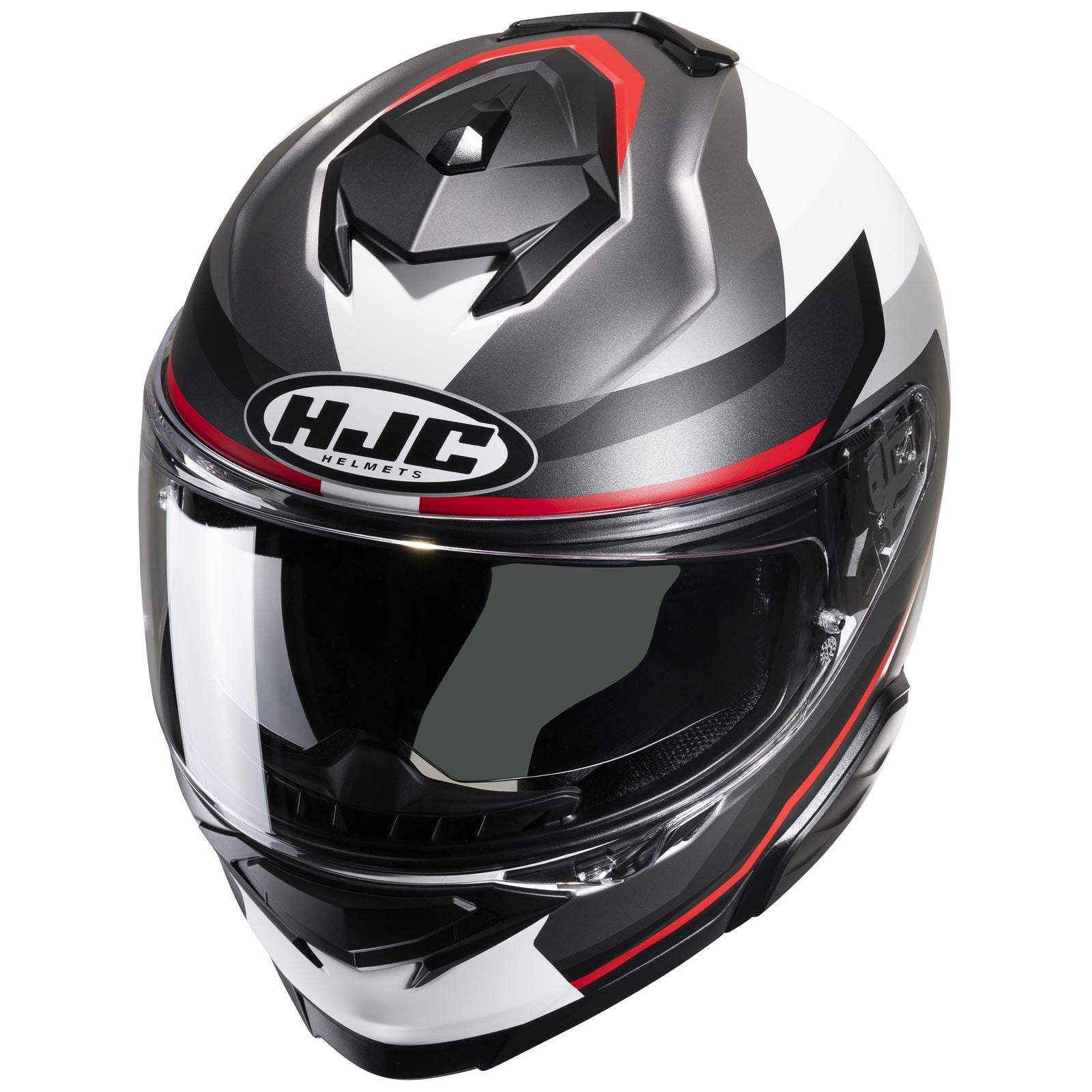 HJC I71 Nior Helmet - Black/ Silver/ White/ Red - MC-1SF_1412434