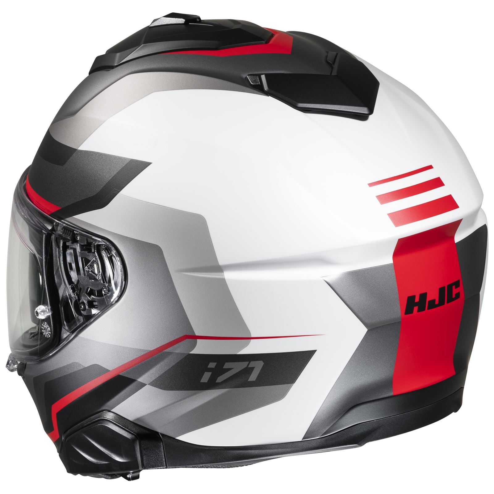 HJC I71 Nior Helmet - Black/ Silver/ White/ Red - MC-1SF_1412411