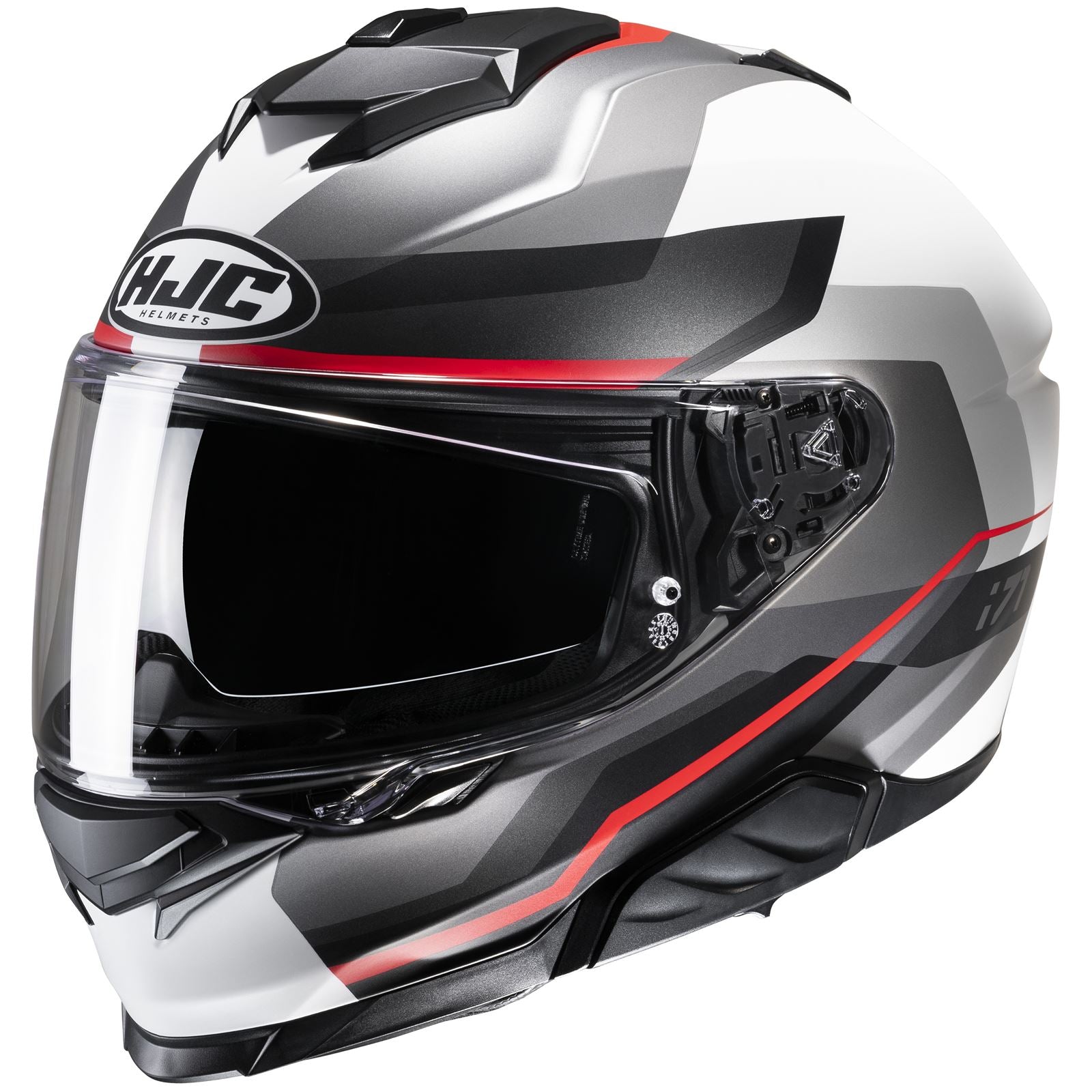 HJC I71 Nior Helmet - Black/ Silver/ White/ Red - MC-1SF_1412410