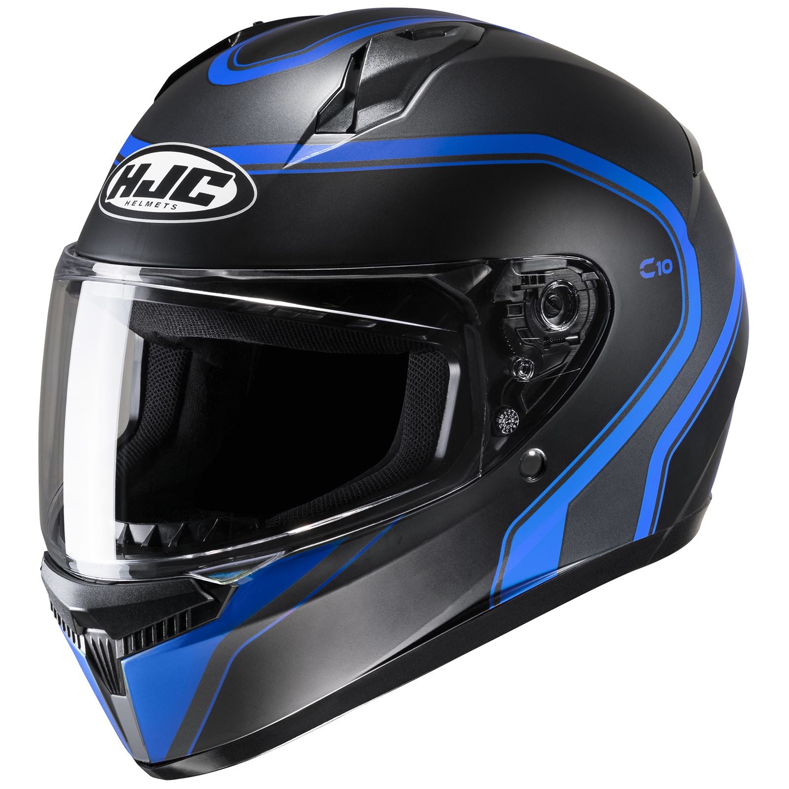 HJC C10 Elie Helmet - MC-2SF - Black/Blue - 3XS OPEN BOX [MPN: 0825-1032-01]_2159887