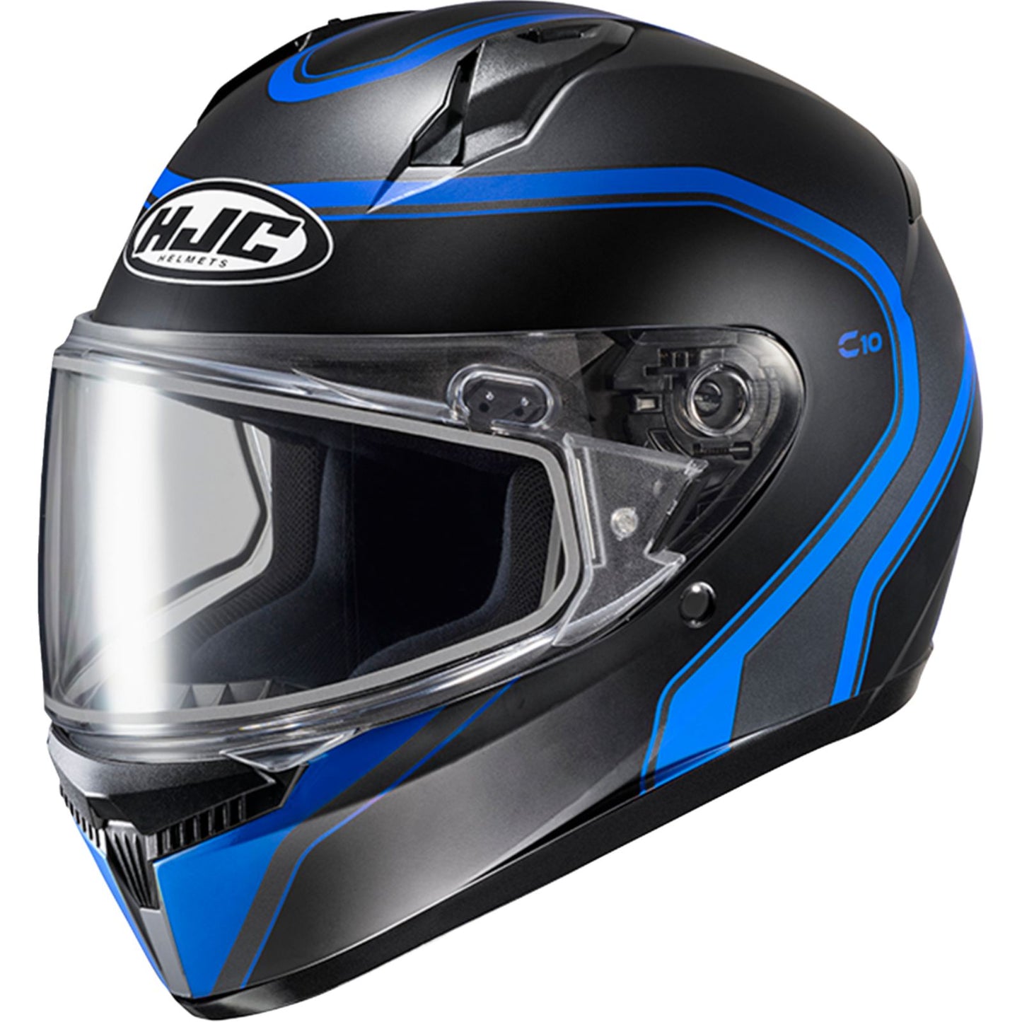 HJC C10 Elie Helmet - MC-2SF - Black/Blue - 3XS OPEN BOX [MPN: 0825-1032-01]_2159889