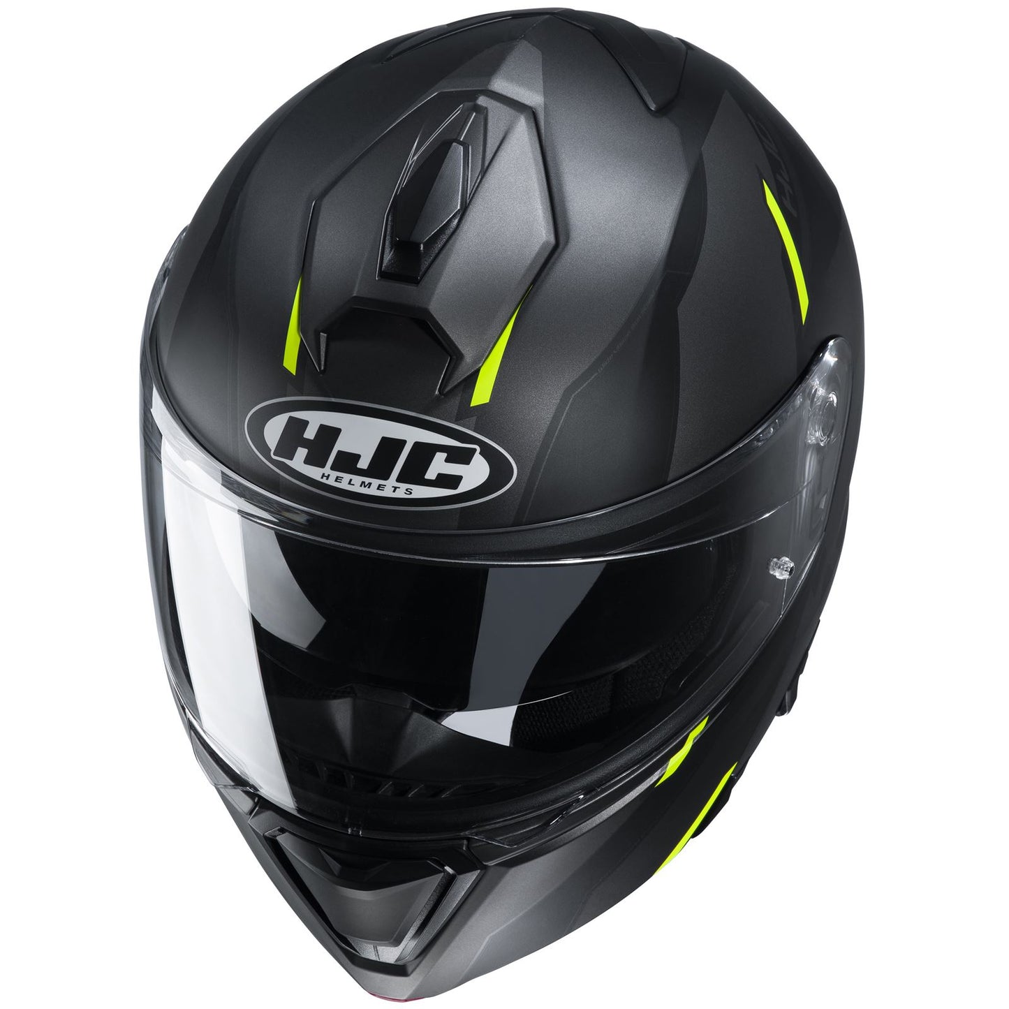HJC I90 Aventa Helmet - Black/Silver/Hi-Vis - MC-3HSF_1413617