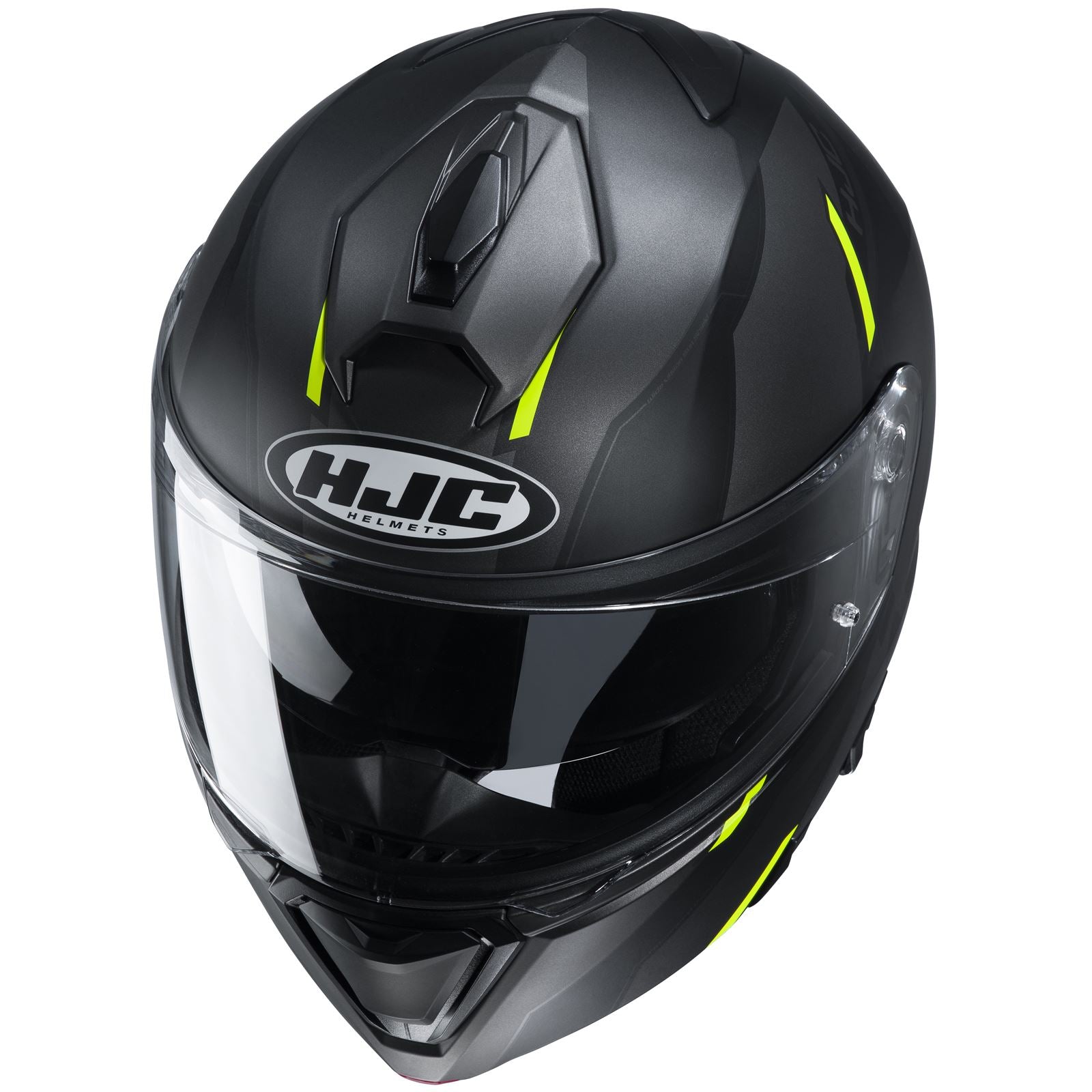HJC I90 Aventa Helmet - Black/Silver/Hi-Vis - MC-3HSF_1413617