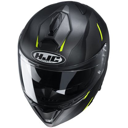 HJC I90 Aventa Helmet - Black/Silver/Hi-Vis - MC-3HSF_1413617