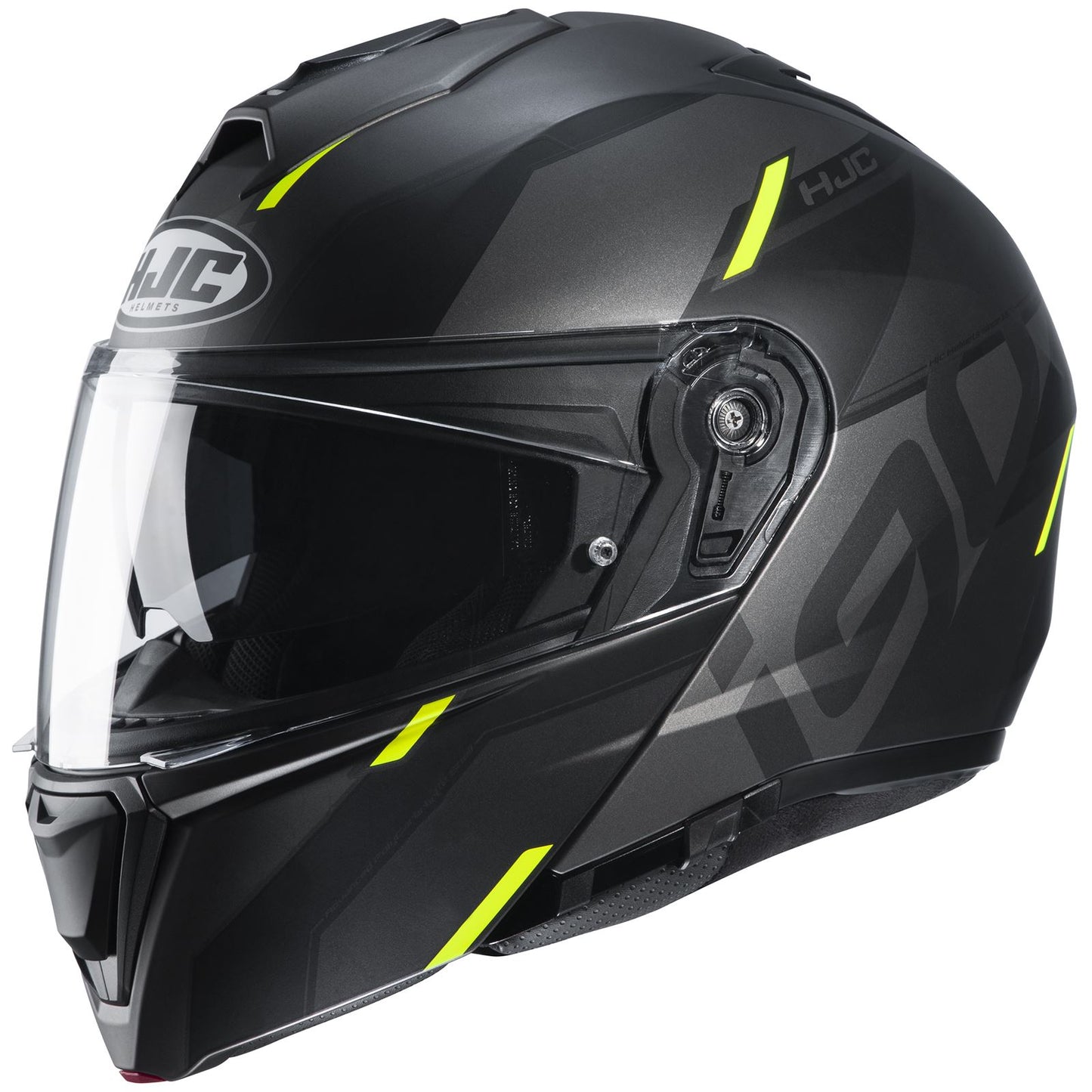 HJC I90 Aventa Helmet - Black/Silver/Hi-Vis - MC-3HSF_1413636
