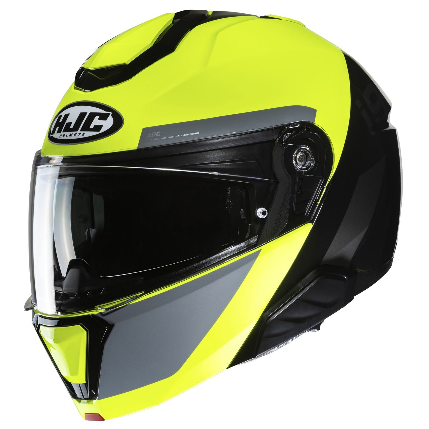 HJC I91 Bina Helmet - Hi-Vis/Black/Grey - MC-3H_1415498
