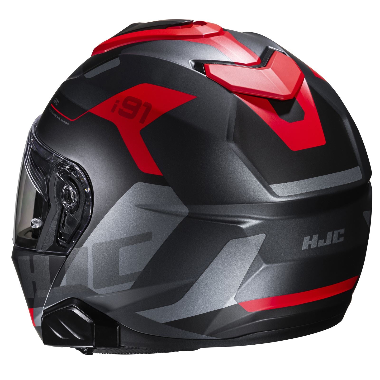 HJC I91 Carst Helmet - Black/Grey/Red - MC-1SF_1417546
