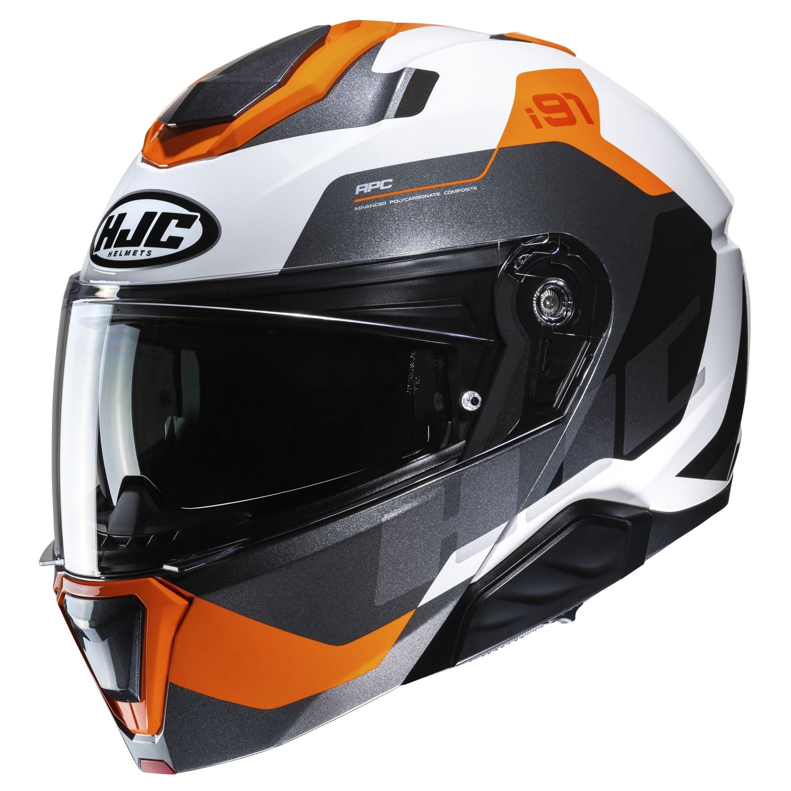 HJC I91 Carst Helmet - Silver/Orange/White - MC-7_1417576