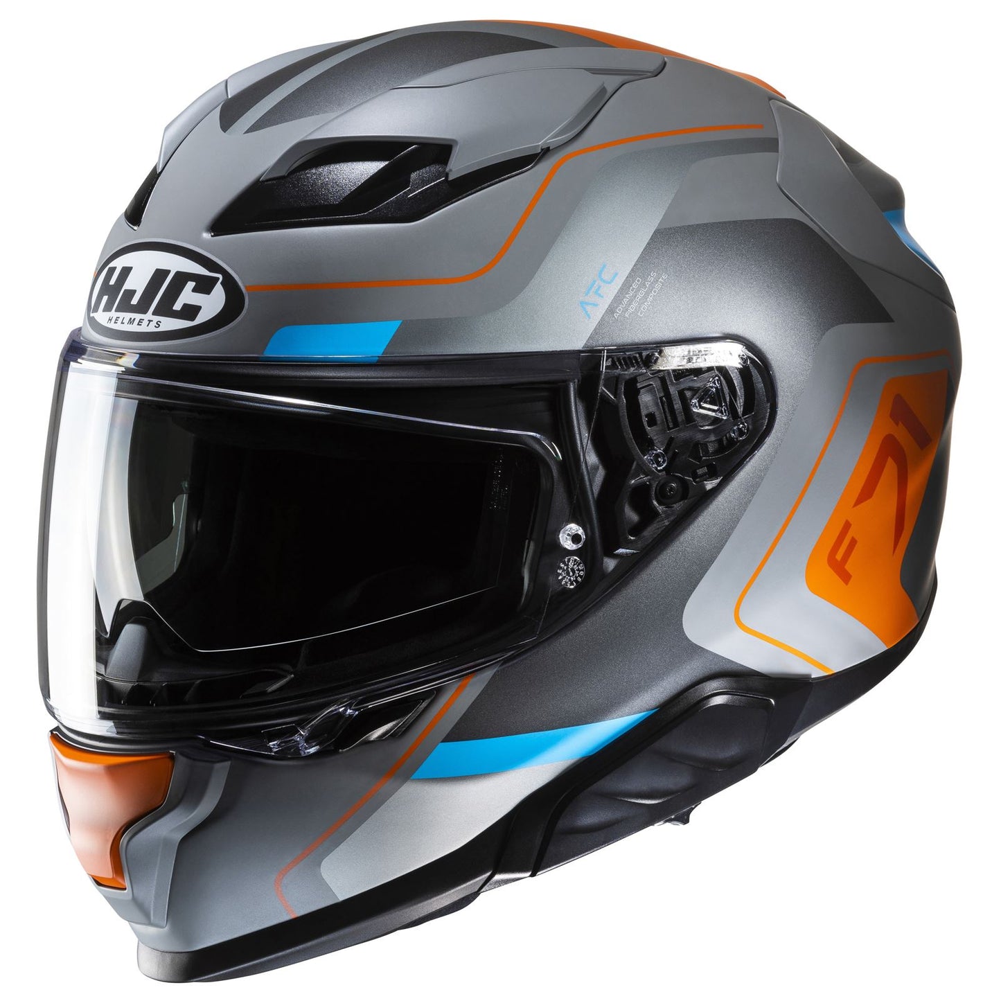 HJC F71 Arcan Helmet - Silver/Blue/Orange - MC-27SF_1401025