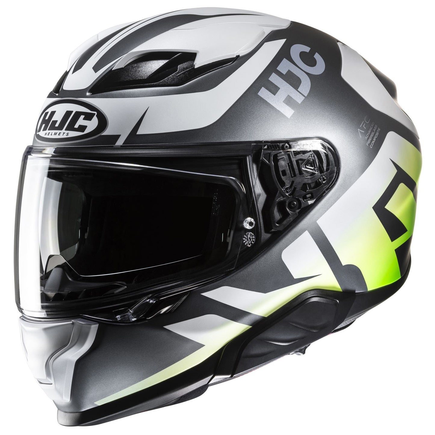 HJC F71 Bard Helmet - Black/White/Hi-Vis - MC-4HSF_1413566