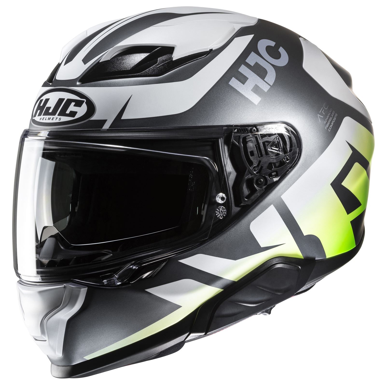 HJC F71 Bard Helmet - Black/White/Hi-Vis - MC-4HSF_1413566