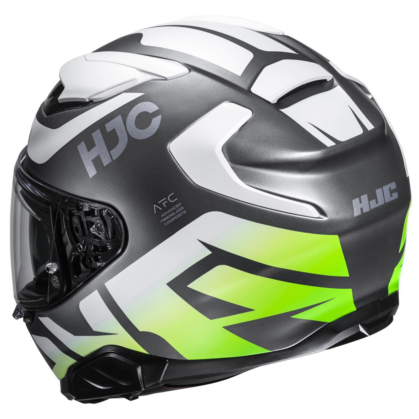 HJC F71 Bard Helmet - Black/White/Hi-Vis - MC-4HSF_1413568