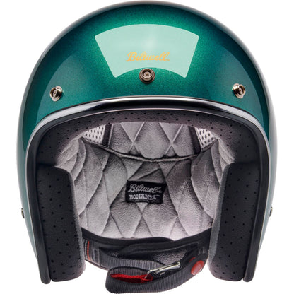 Biltwell Inc. Biltwell Bonanza Helmet - Metallic Catalina Green_1367925
