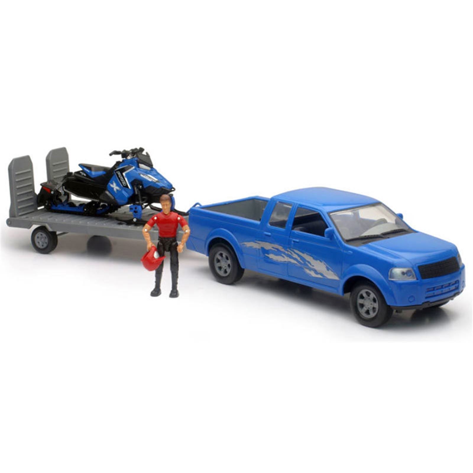 New-Ray Toys Pick-up Truck with Polaris Snowmobile - Scale 1:18 SS-37406A_1531704