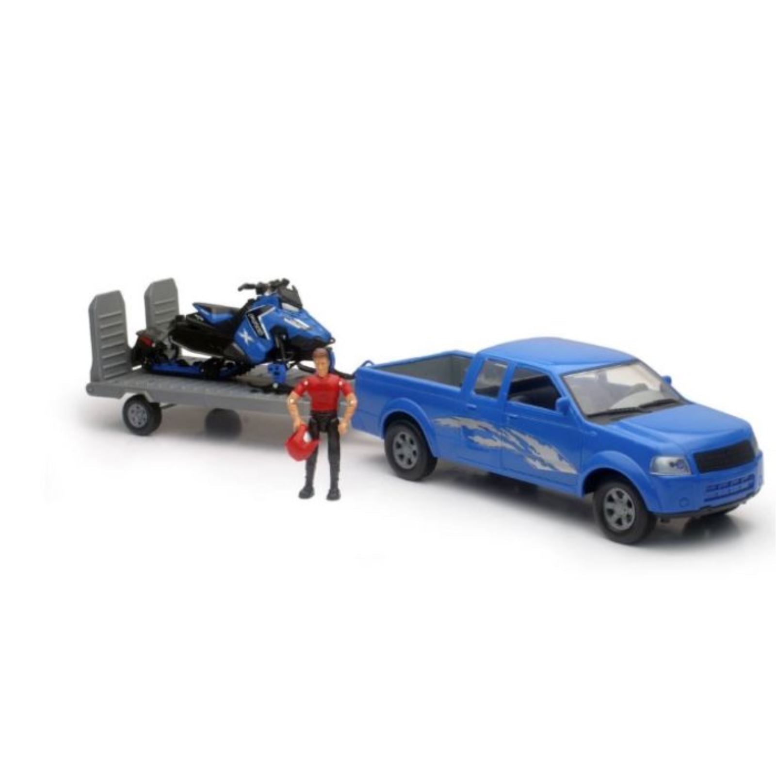 Pick-up Truck with Polaris Snowmobile - Scale 1:18_1369958