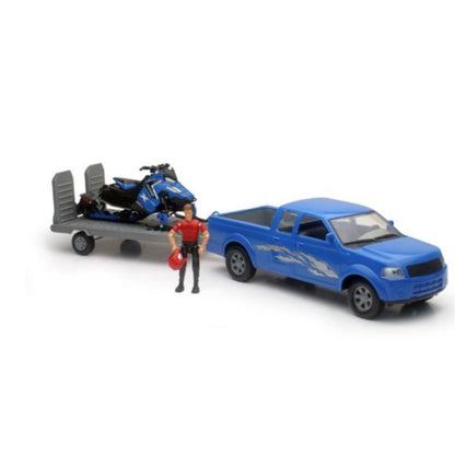 Pick-up Truck with Polaris Snowmobile - Scale 1:18_1369958