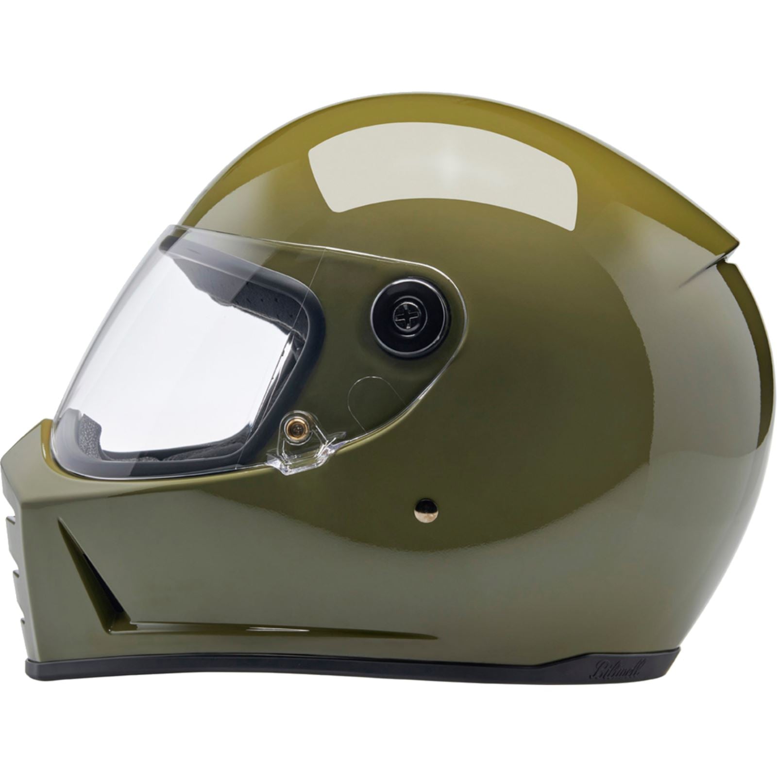 Biltwell Inc. Lane Splitter Helmet - Gloss Olive Green_1368871