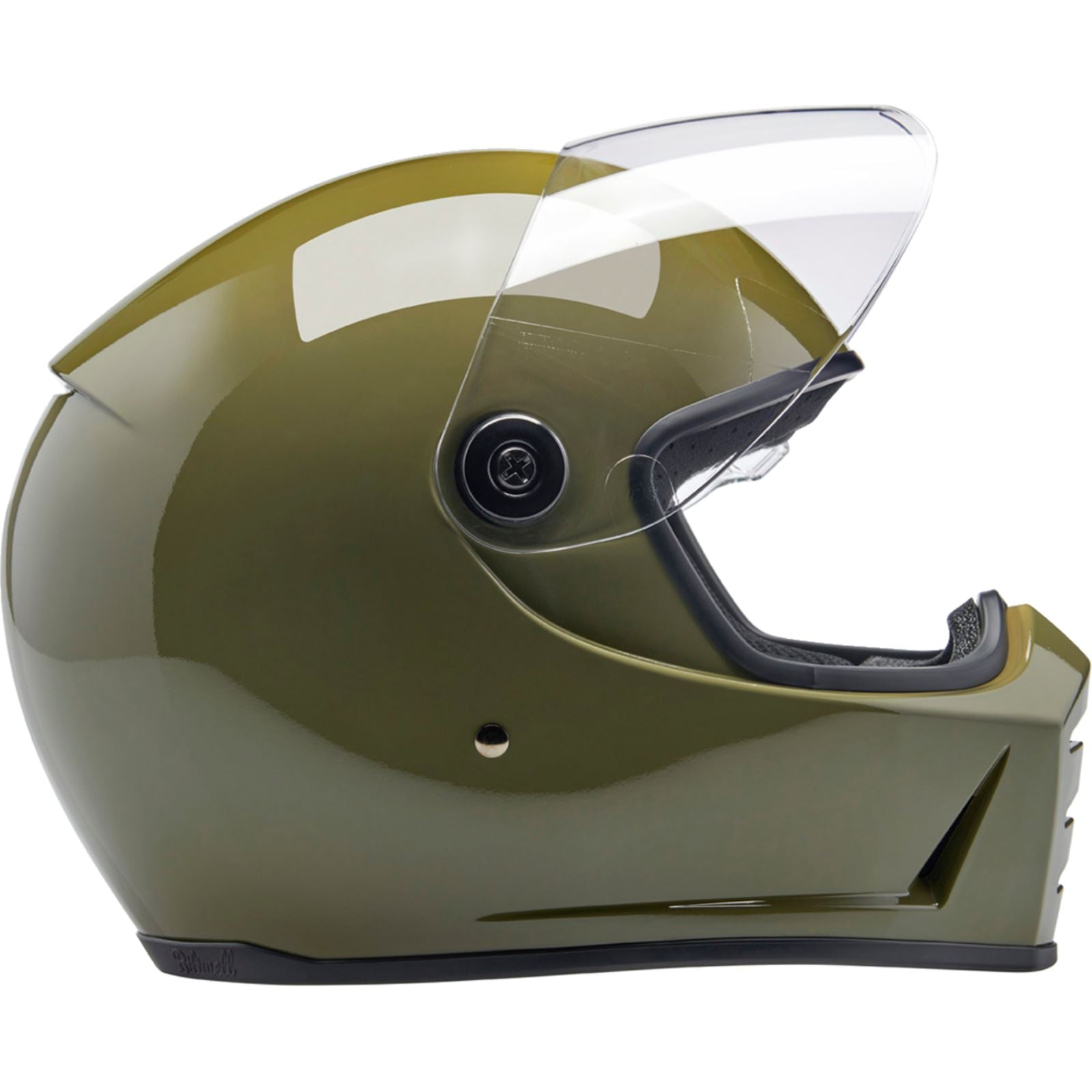 Biltwell Inc. Lane Splitter Helmet - Gloss Olive Green_1368878