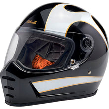 Biltwell Inc. Lane Splitter Helmet - Gloss Black/White Flames_1369122