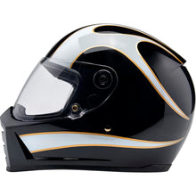 Biltwell Inc. Lane Splitter Helmet - Gloss Black/White Flames_1369123